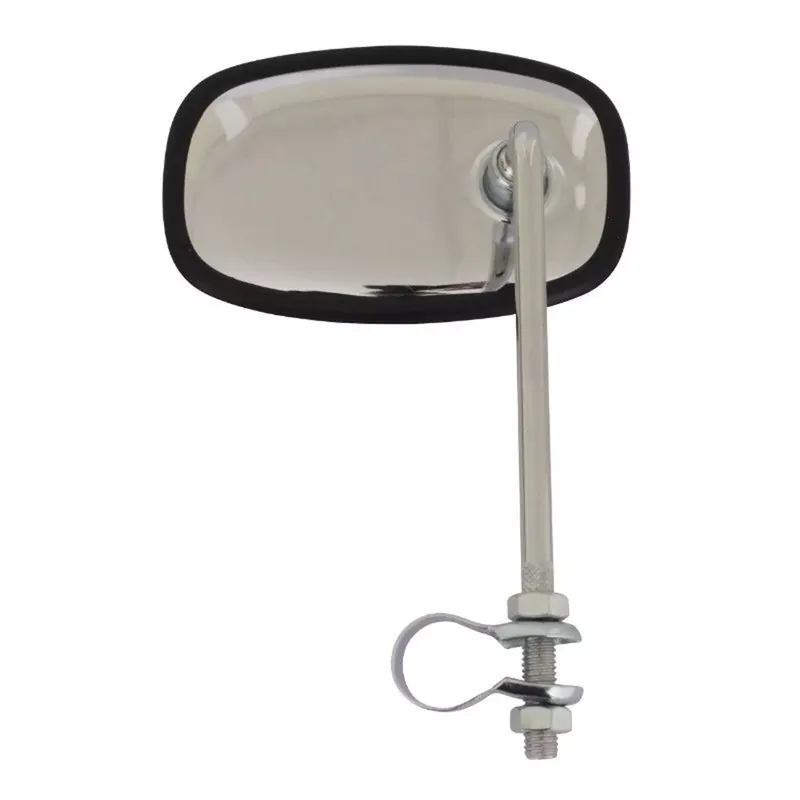 Livraison Express Rétroviseur cyclo vintage rectangle chromé à collier Ø22mm