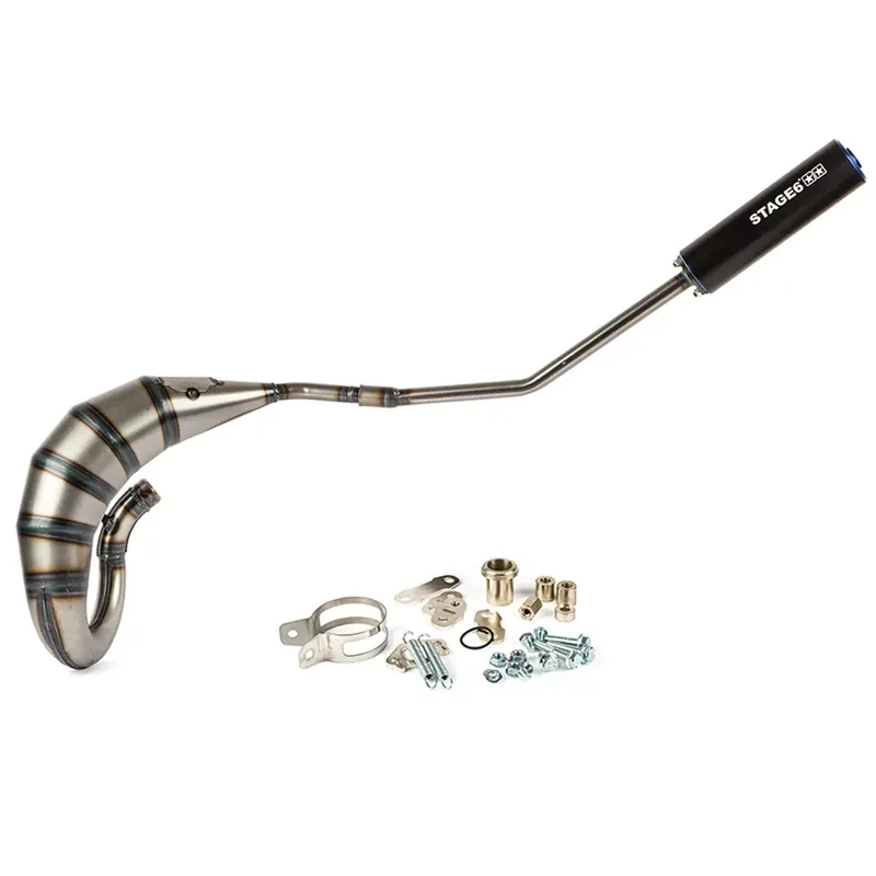 Soldes Pot Passage Haut Gauche Derbi Senda E3 E4 70 / 90cc – Streetrace CNC Noir / Bleu Stage6