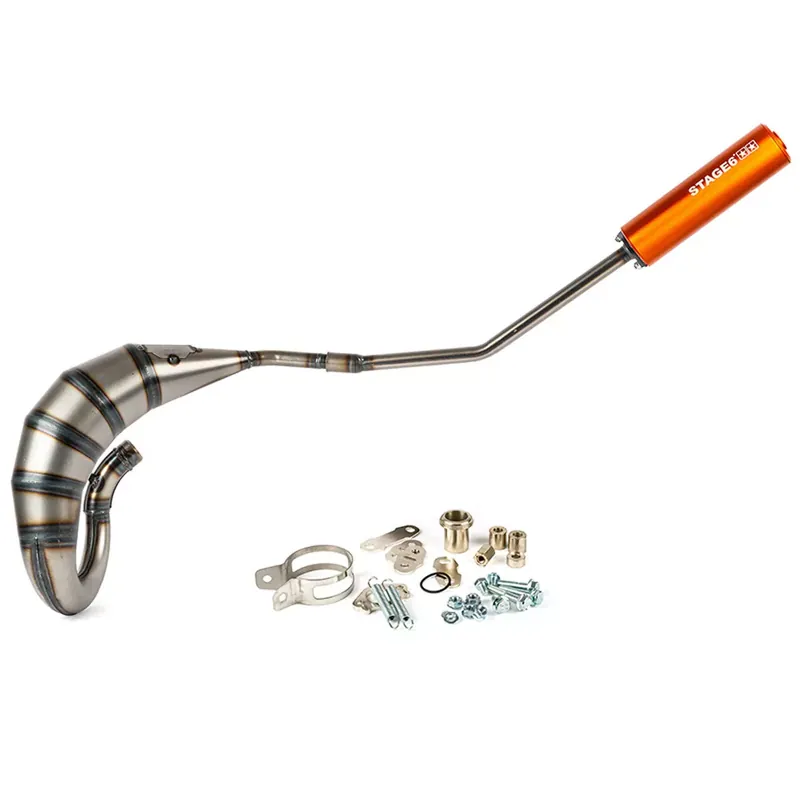 Pot Passage Haut Gauche Derbi Senda E3 E4 70 / 90cc – Streetrace CNC Orange Stage6 Dernière Chance