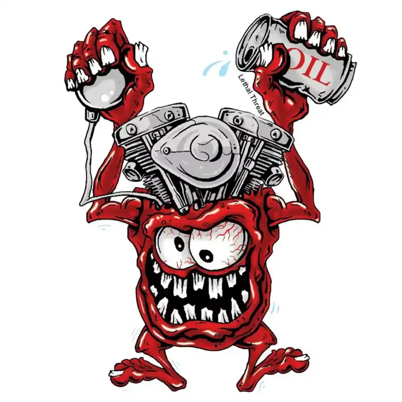 Prix Choc Autocollant / Sticker – LETHAL THREAT Mini V-TWIN Monster 6 x 8cm