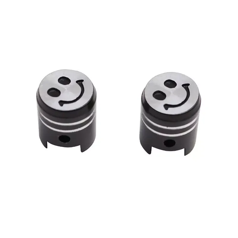 Commande En Gros Bouchon de Valve Piston Smiley – Noir