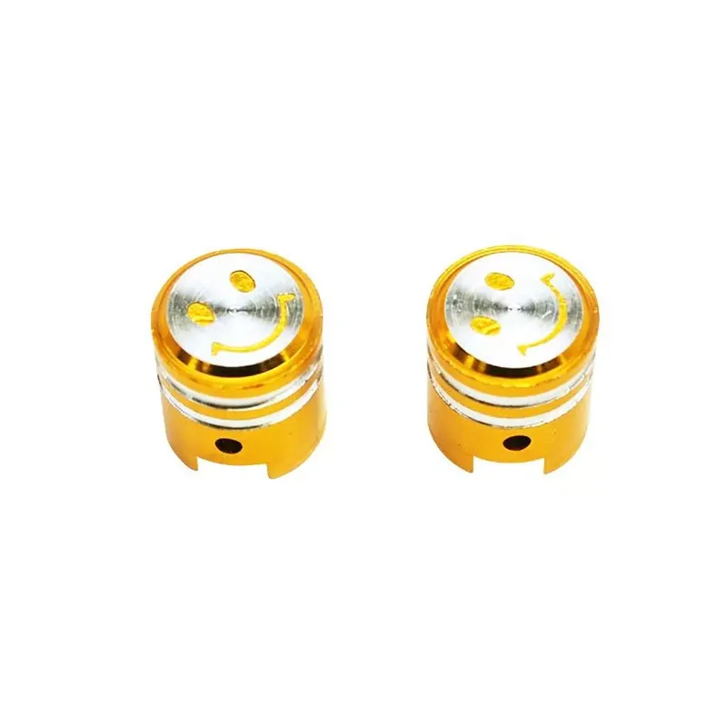 Bouchon de Valve Piston Smiley – Or Authentique