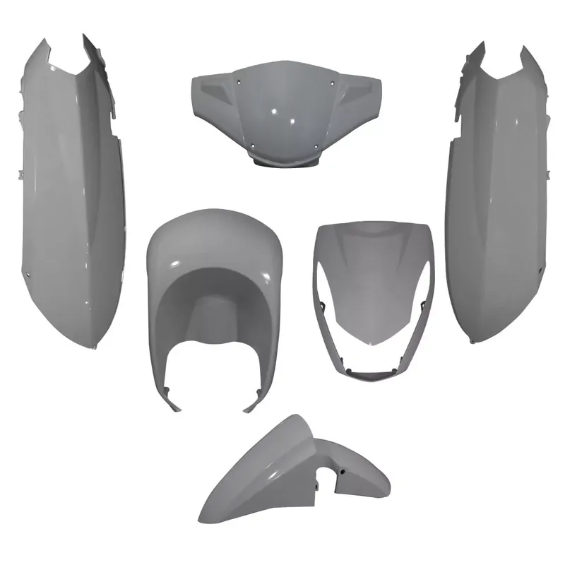Dernière Chance Kit Carénages / Carrosserie Peugeot Kisbee 2T / 4T de 2010 à 2017 - Gris Mat 6 pièces