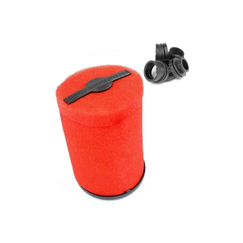 Filtre à air PHBG / PHBN / PHVA / PHBH / Mikuni TM – Marchald Air Plus KHR 28mm à 43mm coudé 30 degrés L 170mm Rouge Commander Vite