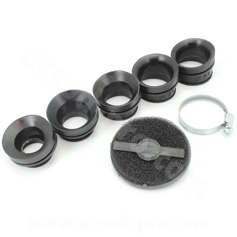 Top Vente Filtre à air PHBG / PHBN / PHVA / PHBH / Mikuni TM – Marchald Power Filter 28mm à 43mm droit / coudé 25 degrés L 40mm Noir
