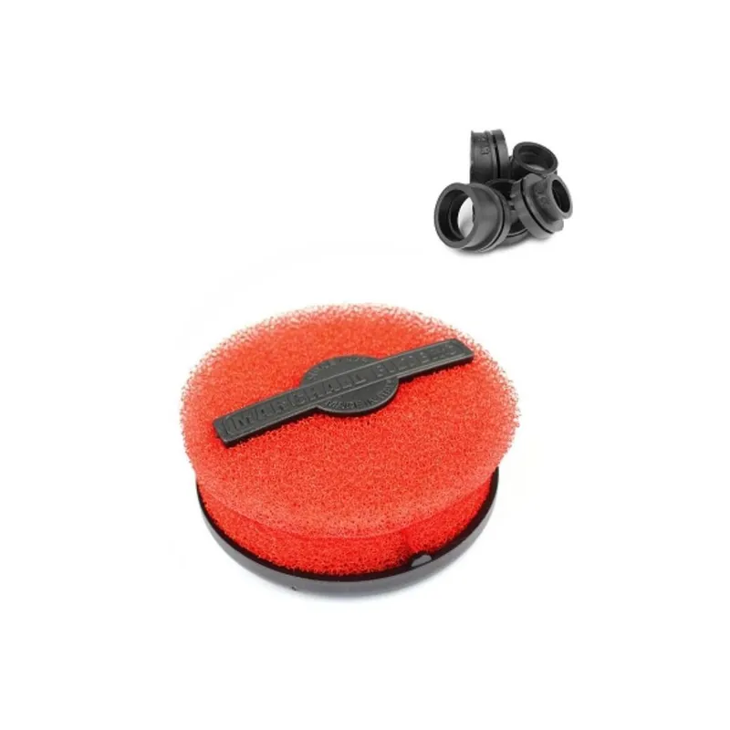 Filtre à air PHBG / PHBN / PHVA / PHBH / Mikuni TM – Marchald Power Filter 28mm à 43mm droit / coudé 25 degrés L 65mm Rouge Commander Maintenant