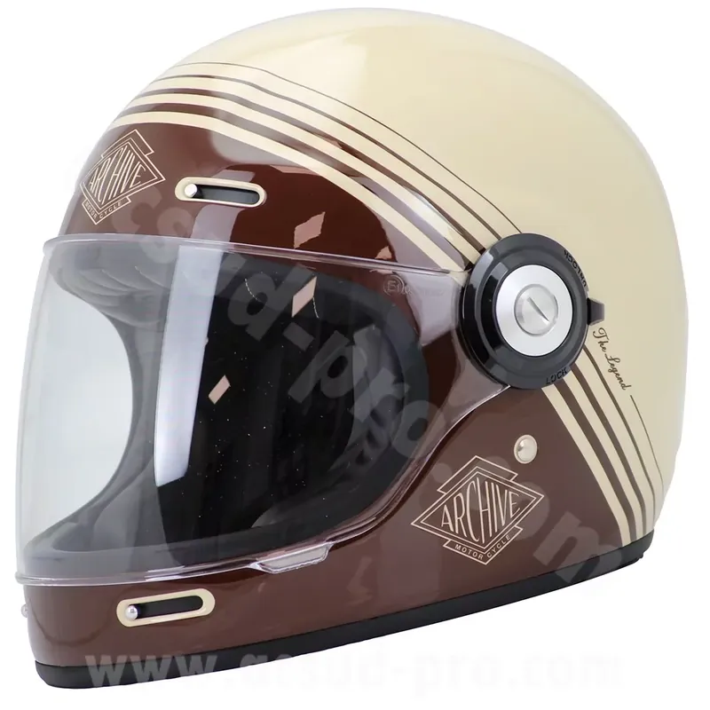 Casque intégral – Archive Vintage The legend Marron S Promotion