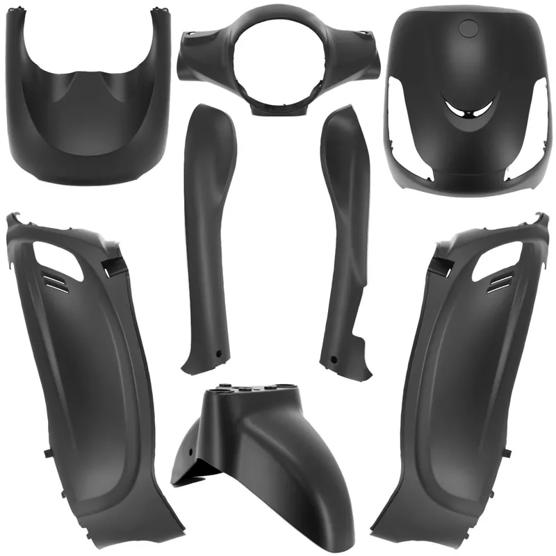 Kit Carénages / Carrosserie Sym Fiddle 2 4T 2011 à 2021 – Noir Mat 8 pièces Paiement Sécurisé