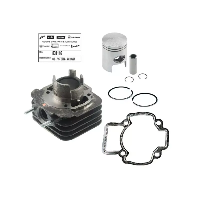 Pas Cher CYLINDRE PISTON ORIGINE PIAGGIO 50 ZIP, FLY, TYPHOON, VESPA LX/GILERA 50 STALKER/APRILIA 50 SR (LIVRE SANS JOINT)