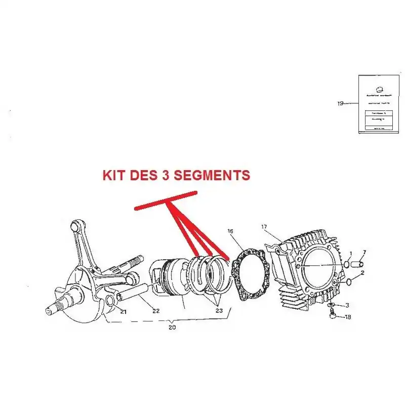 KIT SEGMENTS 750 DUCATI 88MM -NEUF - Achat Immédiat