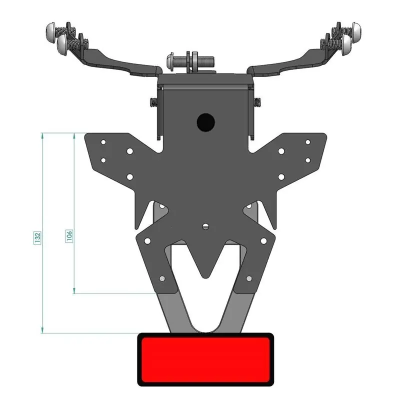 Haute Qualité SUPPORT DE PLAQUE INDIAN FTR 1200