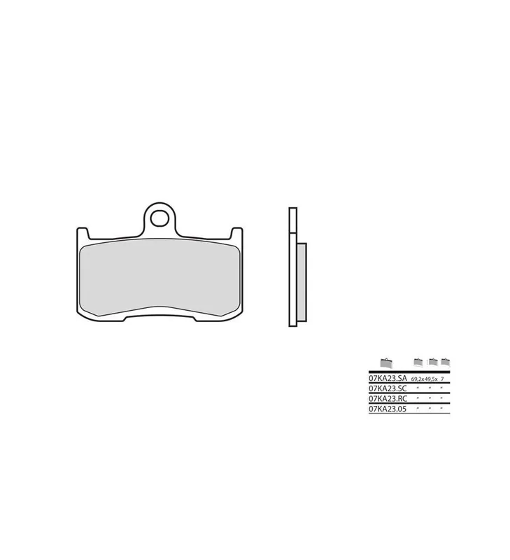 Produit De Marque PLAQUETTES DE FREIN BREMBO 07KA23SA METAL FRITTE