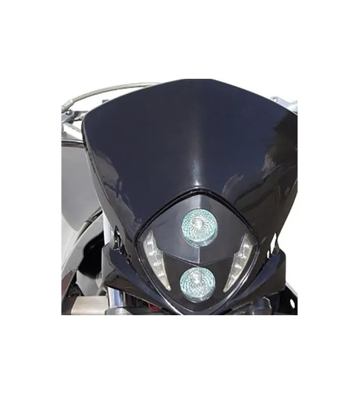 TETE DE FOURCHE MOTO / CYCLO TUN'R XTREM RACE NOIR LEDS BLANC Pas Cher