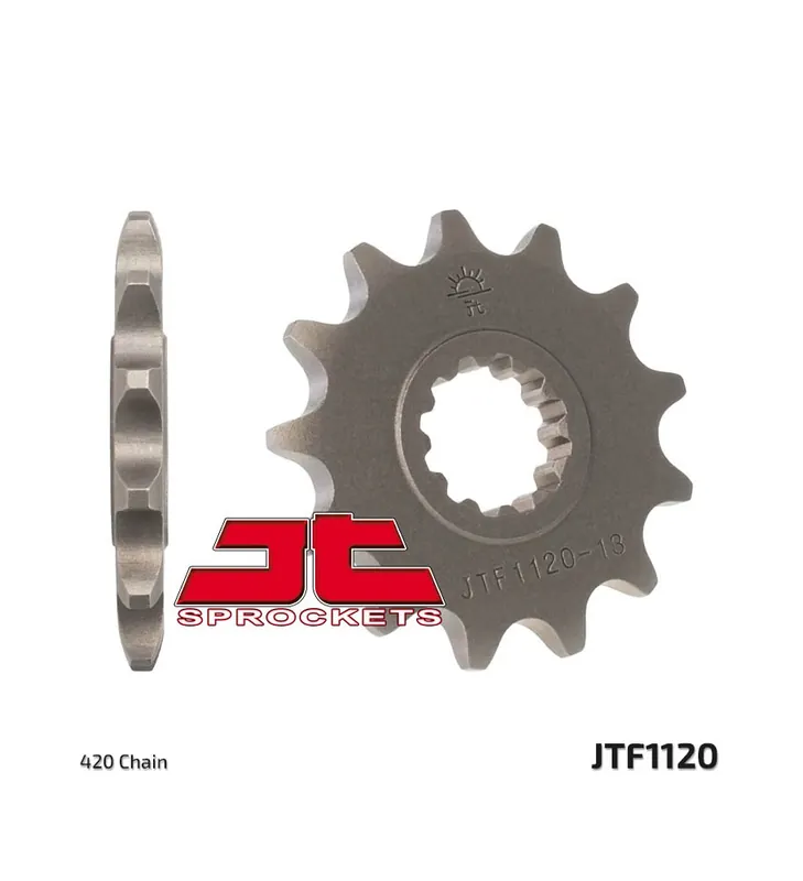 Pignon JT SPROCKETS 12 dents acier standard pas 420 type 1120 Satisfait Ou Remboursé