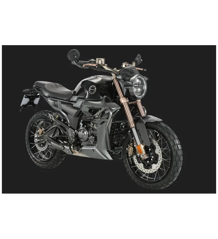Bon Marché MOTO ZONTES ZT125 SCRAMBLER X NOIR BRILLANT