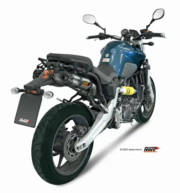 2 silencieux MIVV Suono inox + coupelle carbone pour MT03 ( RM02 ) Vente Directe