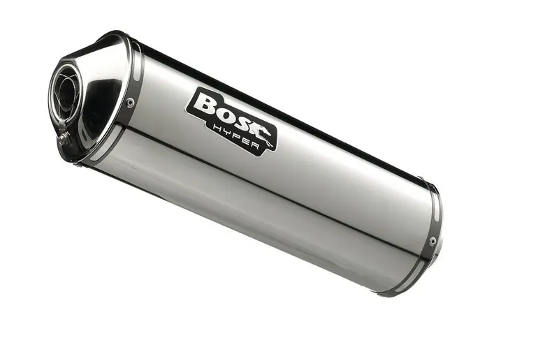 Bos silencieux inox poli ovale 110 pour GSX750 Inazuma Commander Vite