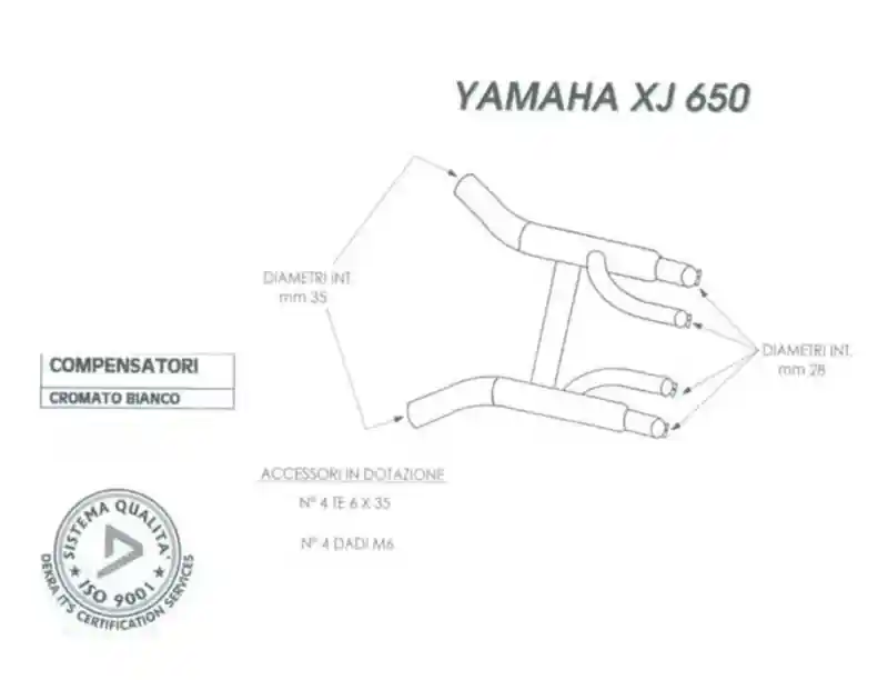 Haute Qualité Compensateur chromé pour Yamaha XJ650 4KO