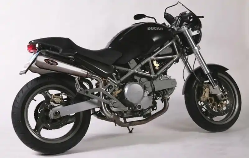 Remise Marving 2 silencieux coniques inox style haut pour Ducati Monster 1000