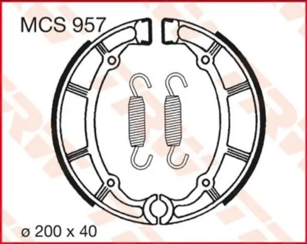 Paire de machoires arrières LUCAS pour Yamaha XV1000 Virago 86-87 Achat Immédiat