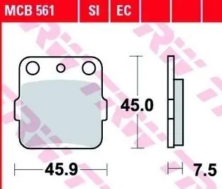 Nouvelle Collection Paire de plaquettes LUCAS étrier AR pour Yamaha YZ80 1993-2001