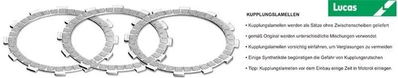 Satisfait Ou Remboursé Jeu de disques garnis d'embrayage LUCAS pour Cagiva Raptor 125 03-05