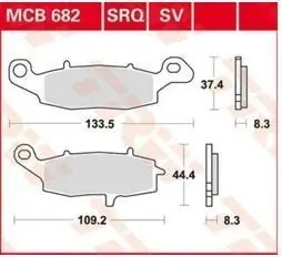 Plaquettes AV Gauche pour Kawasaki VN800 1996-2003 Livraison Express
