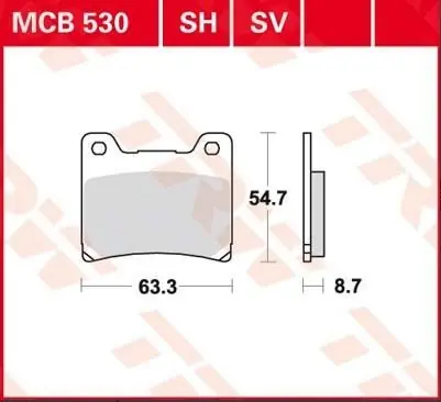 Prix Choc Paire de plaquettes LUCAS étrier AR pour TDM850 3VD/4CM 1991-1996
