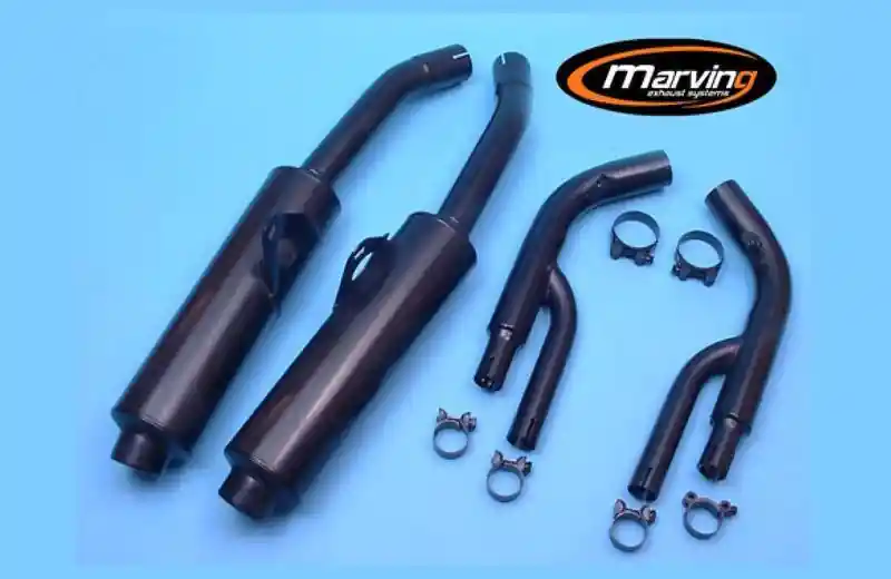 Bon Plan Marving 2 silencieux chromés noir pour GSXR 750 GR77B