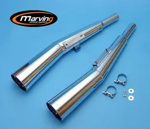 2Silencieux Marving chromé pour Kawasaki 1000 Z2R Expédition Rapide
