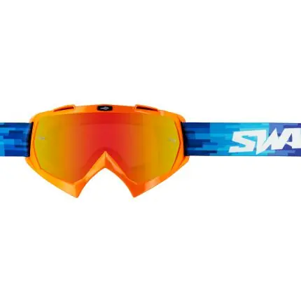 Vente Directe Masque cross SWAP&rsquo;S PIXEL Orange + Ecran Iridium Or-Rouge