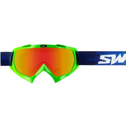 Commander Maintenant Masque cross SWAP&rsquo;S PIXEL Vert + Ecran Iridium Or-Rouge