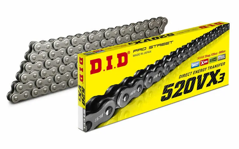 Chaîne de transmission D.I.D 520VX3 X-Ring 520 Usine Directe