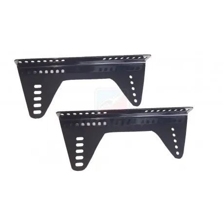 Authentique Support Siège Baquet FIA FFSA Acier Universel 3mm Noir