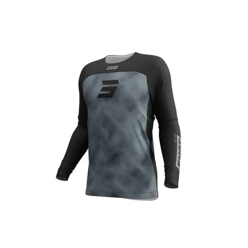 Maillot SHOT 2025 Contact Onyx Noir Gris XS – UK 38 Paiement Sécurisé
