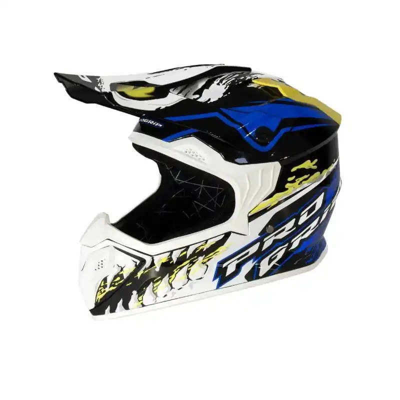 Commander Vite Casque Cross enfant PROGRIP 3009 Bleu Jaune Fluo YM – 49/50 cm