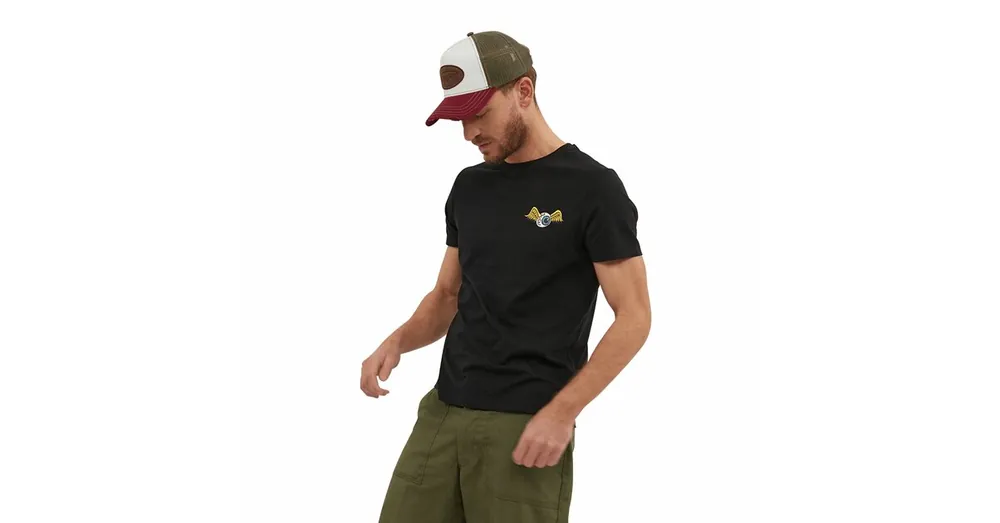 Meilleur Choix Tee Shirt Noir coupe Slim Col rond EYE S