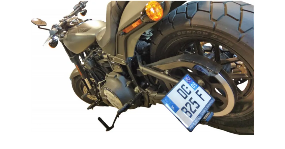 Vente Directe Support de plaque latéral Harley-Davidson FXFB FAT BOB 107 et FXFBS FAT BOB 114