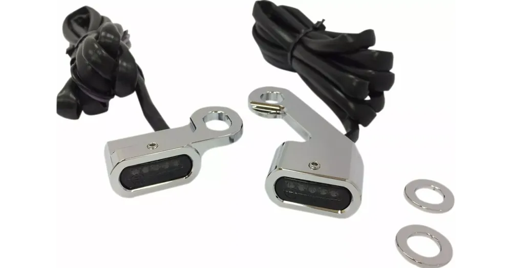 Livraison Express Clignotants de Guidon à LED Chromé Lentille Fumé Softail Touring