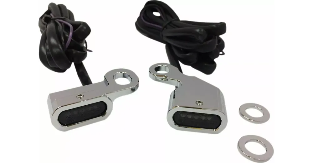 Top Vente Clignotants de Guidon Chromé à LED Fumé Dyna Softail Sportster