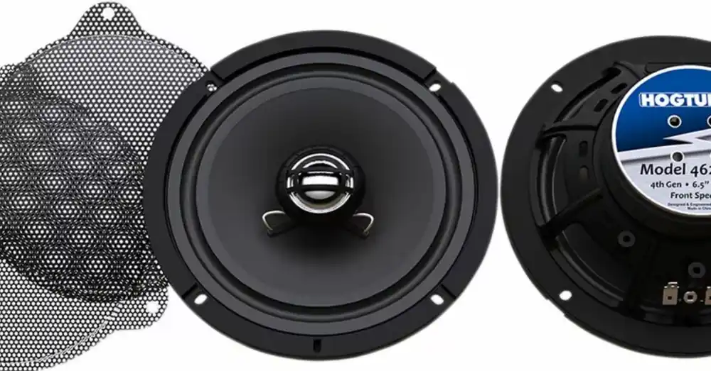 Kit Haut-Parleurs Avant 6.5&Prime; avec Grille Hogtunes Gen4 Noir Touring Trike Dernière Chance