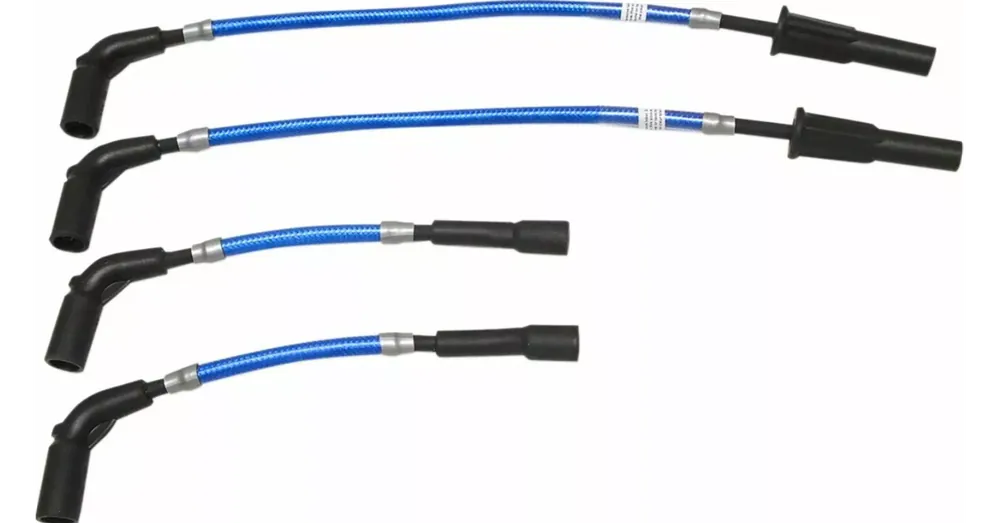 Acheter Direct Fils de Bougie Magnum Tressé Bleu Softail M8