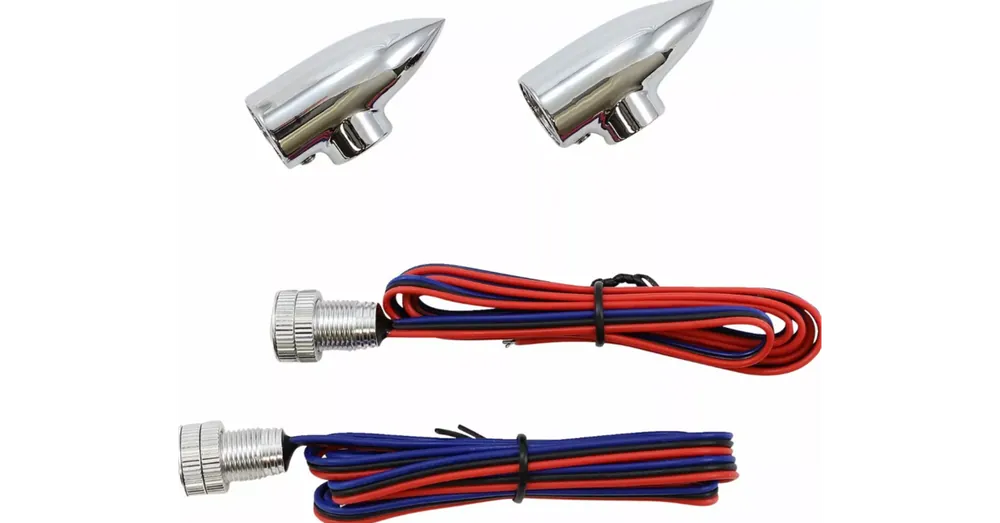 Prix Cassé Feux de Position Avant Paul Yaffe Lightning Bullets Chromé à LED Ambre