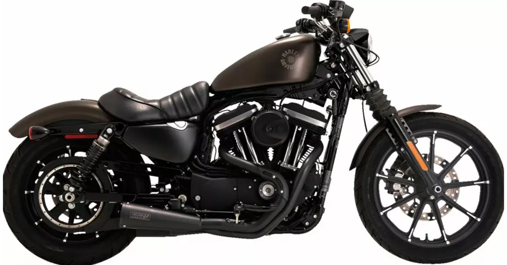 Solde Ligne Échappement 2-en-1 Vance & Hines Upsweep Noir Sportster XL 04/13