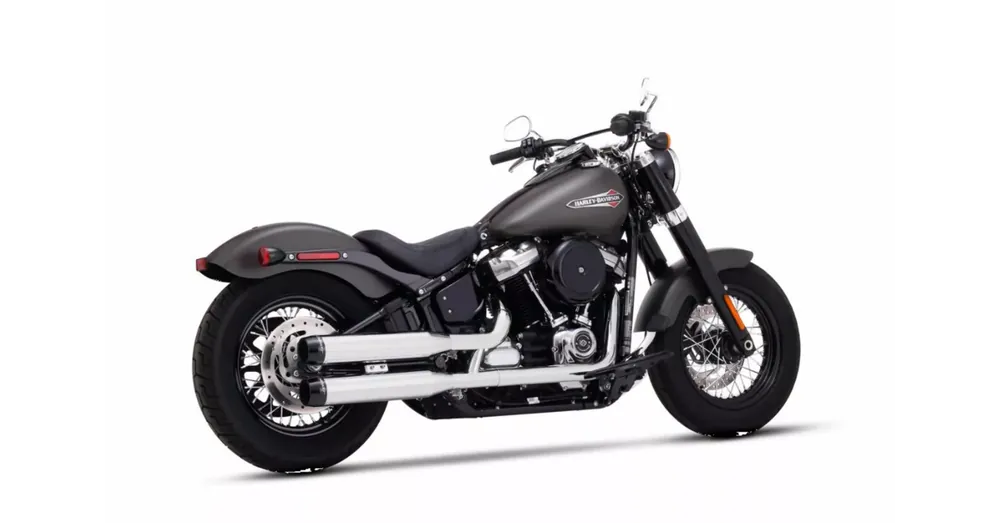 Silencieux Échappement Rinehart 3,5&Prime; Dual Chromé Softail Produit De Marque