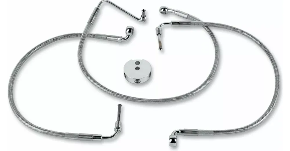 Certifié Durite de Frein Avant Taille OEM Inox Tressé Dyna 94/99
