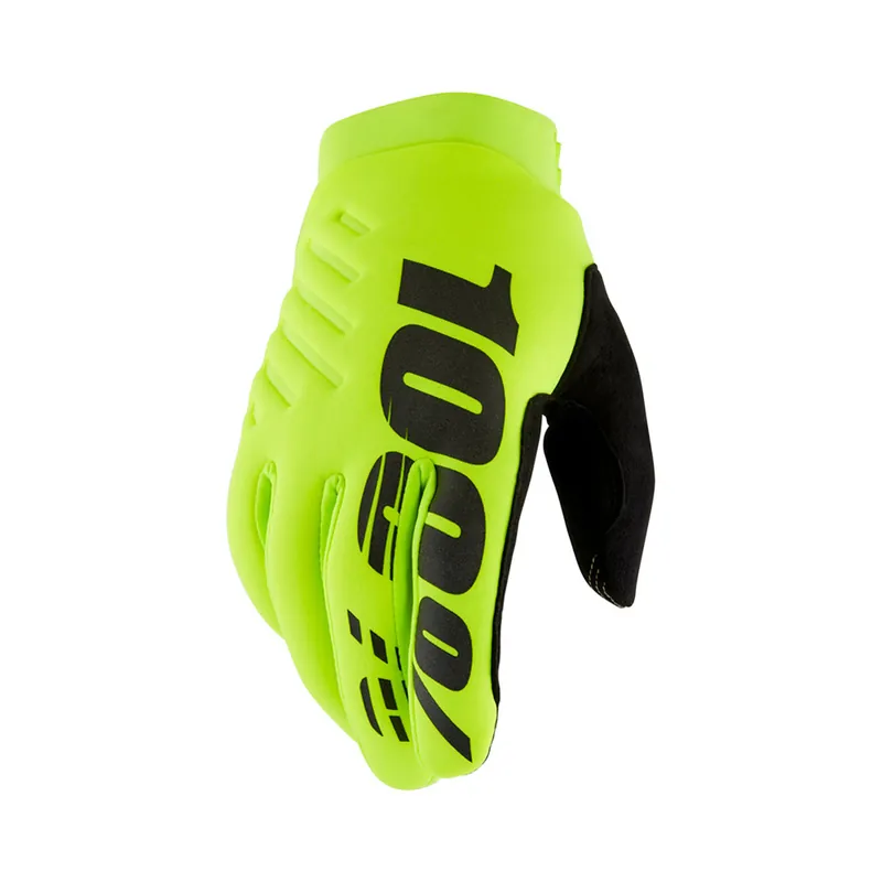 Gants Cross 100% Enfant BRISKER Jaune Fluo/Noir Petit Prix