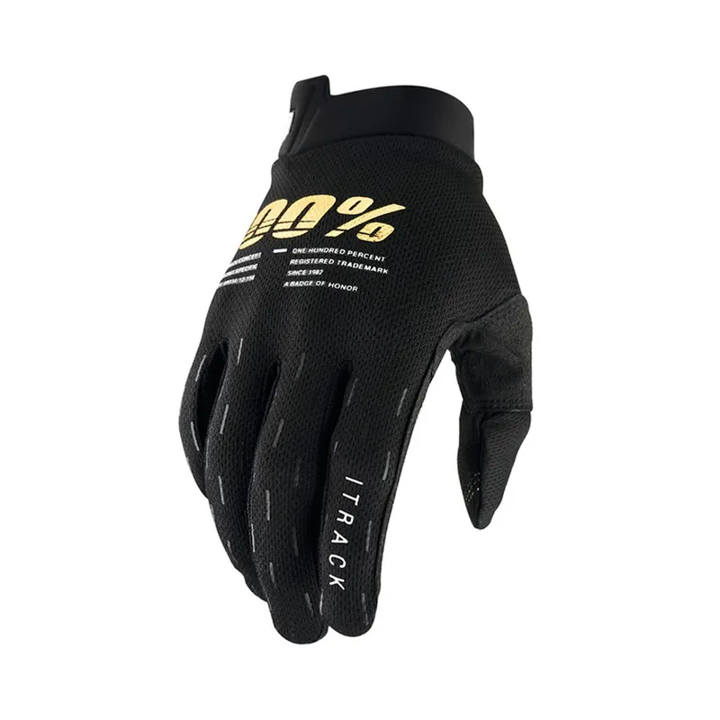 Gants Cross 100% ITRACK Noir Expédition Rapide