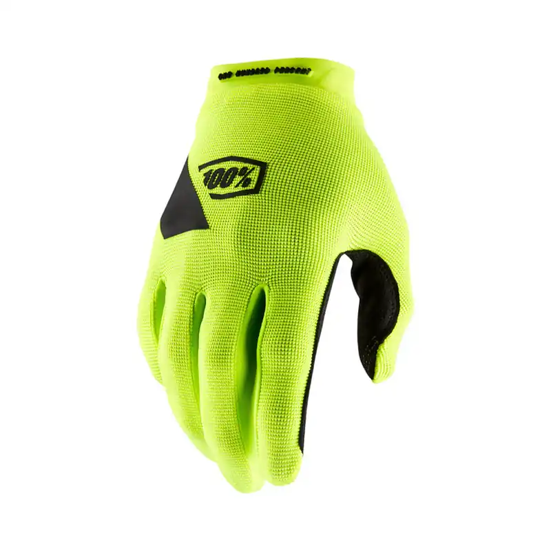 Dernière Chance Gants Cross 100% RIDECAMP Jaune Fluo