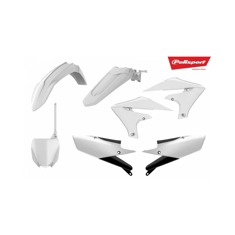 Kit plastique POLISPORT blanc Yamaha YZ450F Commander Vite